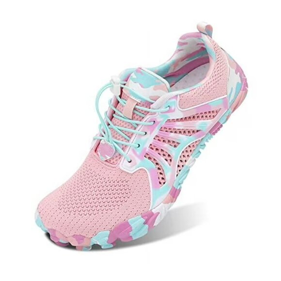 L-RUN Barefoot Aqua Swim Walking Water Shoes in Pink, size 40 - Picture 1 of 12